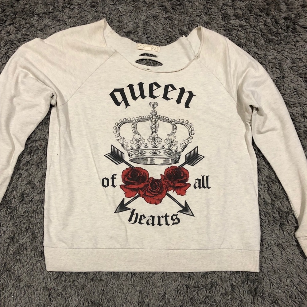 F21 Distressed Sweater